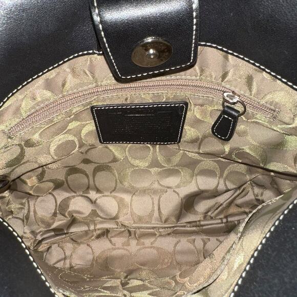 Coach Black Leather Tote Shoulder Bag – Style No. A04S-4983 - Picture 4 of 5